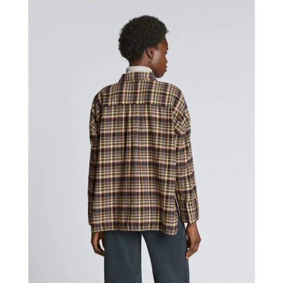 Everlane Boxy Plaid Flannel Soft Button Up Shirt - Sz XS - Picture 2 of 9
